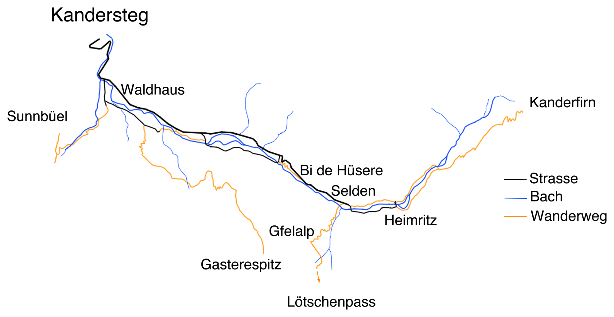 Karte Gasterntal